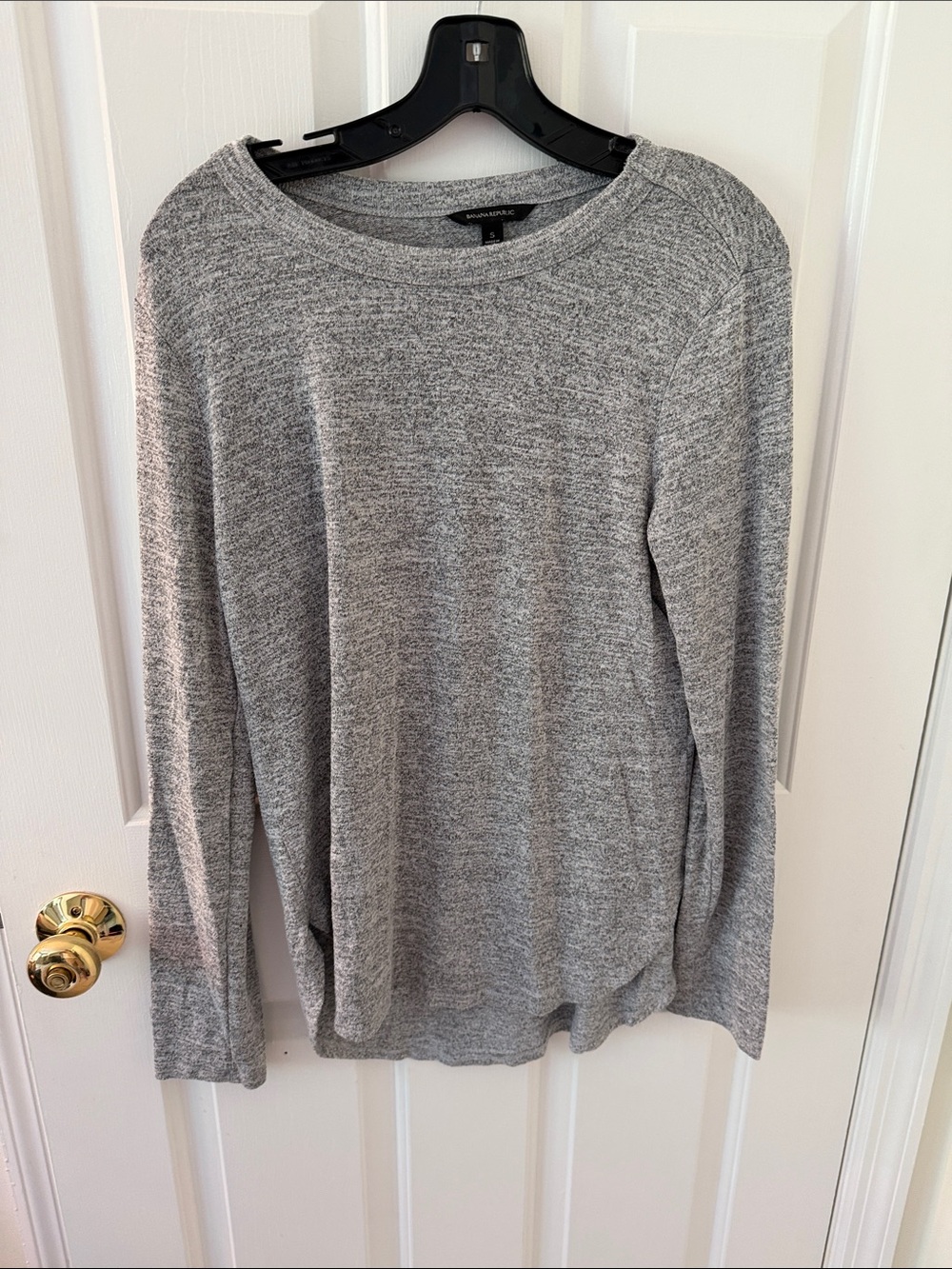 Banana Republic Gray Marled Crewneck Sweater